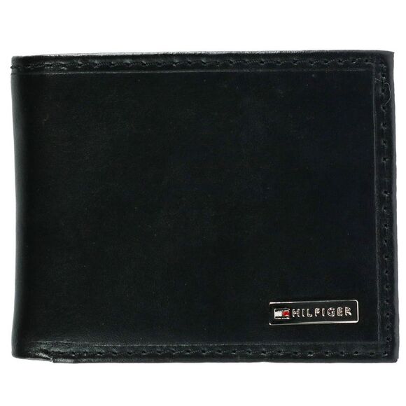 Tommy Hilfiger Men's Leather Fordham Passcase Bifold Wallet - Picture 1 of 4